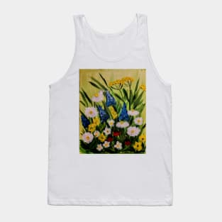 wild abstract mixed flowers in the field Tank Top